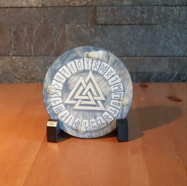 Glasuntersetzer Valknut im Runenkreis – Bild 2