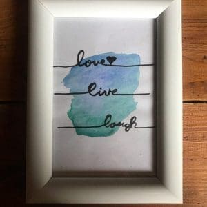Wandbild Lettering Love/Liebe