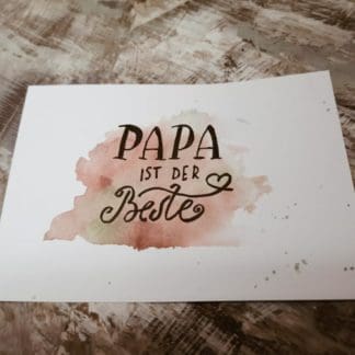 Wandbild Lettering Papa ist der Beste