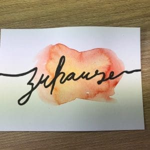 Wandbild Lettering Zuhause