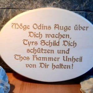 Holzschild Möge Odin