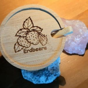 Marmeladenglas mit Bambusdeckel graviert