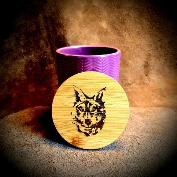 Keramikdose mit Holzdeckel