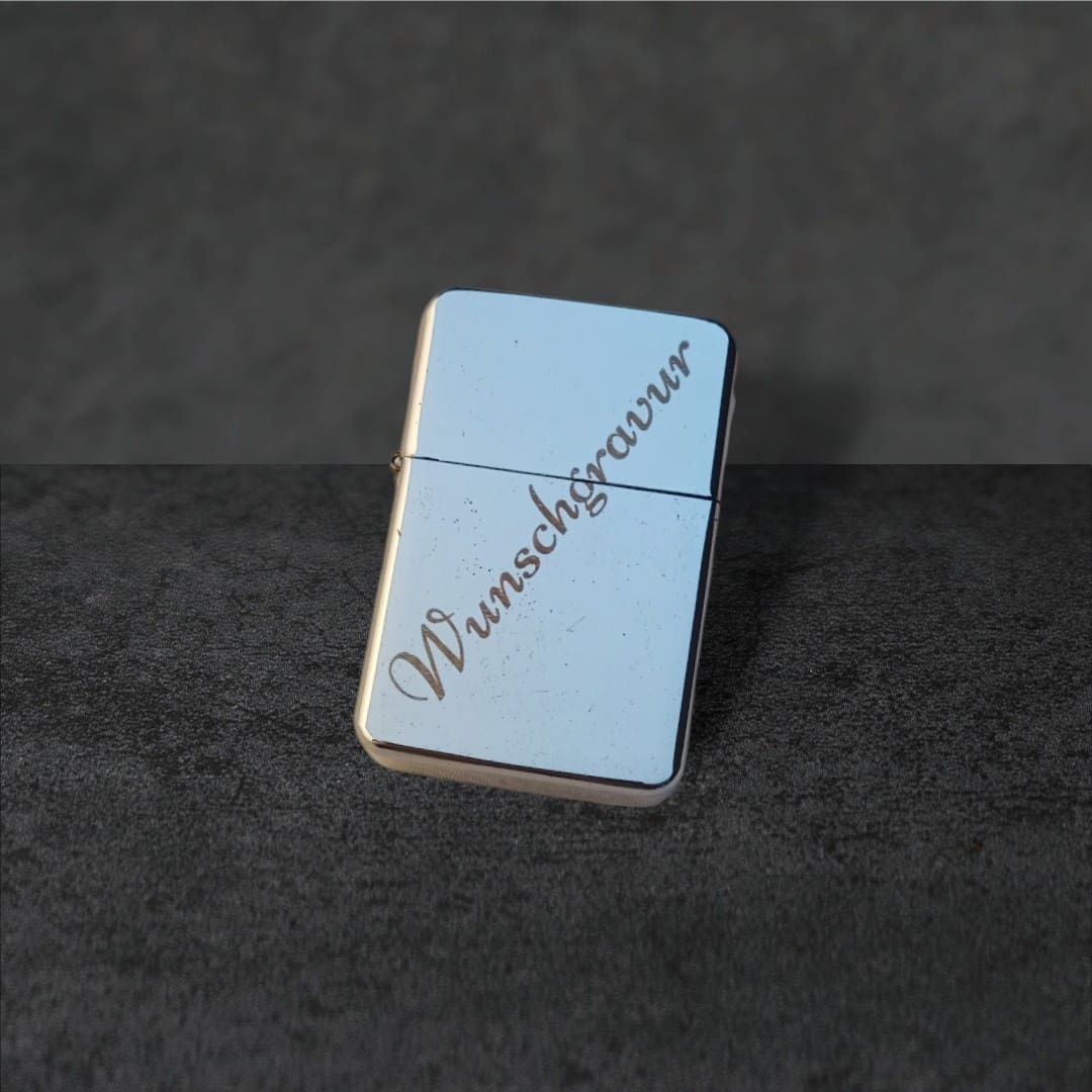 Schwarzes Crackle Laser Sturmfeuerzeug Mit Gravur - Ich Liebe Dich + Name/Datum, Inkl. Rotem Stoffbeutel
