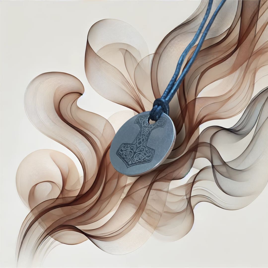 Edelstahl Schmuckanhänger mit Thorshammer