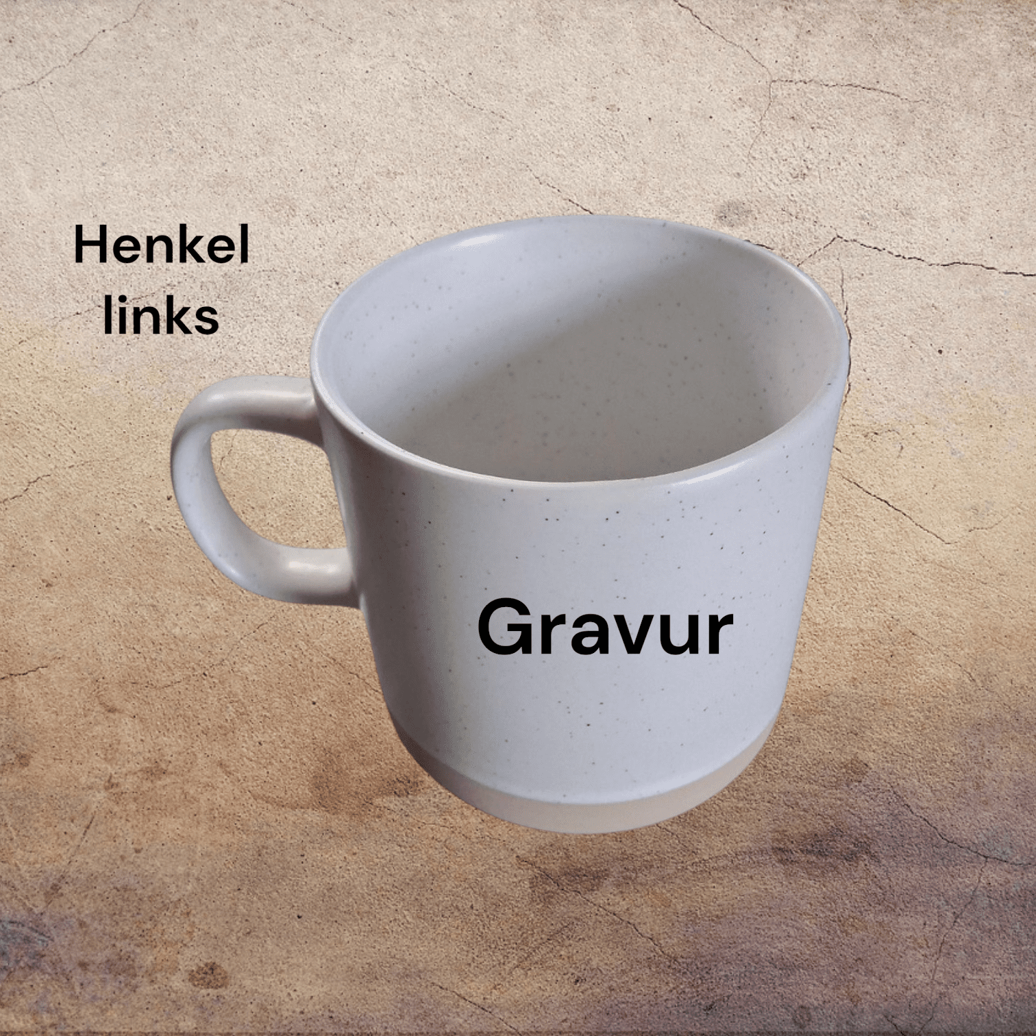 Keramiktasse mit Wunschgravur
